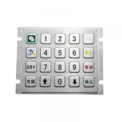 Customizable Layout 20 Keys Waterproof IP65 Mini Metal Keypad