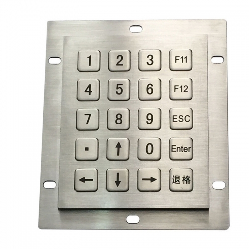 20 Keys IP65 Ruggedized Desktop Metal Keypad For Highway Toll Station