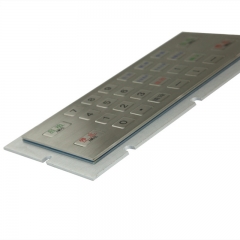 28 Keys Waterproof Stainless Steel Metal Numeric Keypad For Industrial Machine