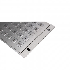 Custom 25 Keys Industrial Keypad Stainless Steel Panel Mount Waterproof Metal Keyboard For Control Workstation System