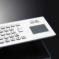 IP65 Metal Industrial Stainless Steel USB Kiosk Keyboard With Touchpad For Ticket Vending Machine