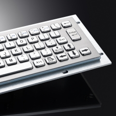 Mini tastiera in metallo in acciaio inossidabile impermeabile per computer industriale a 65 tasti