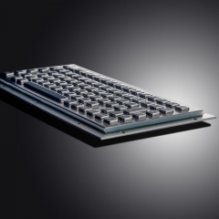 Mini teclado industrial de metal compacto de acero inoxidable, resistente al agua, resistente, de 86 teclas, para quioscos, máquina CNC