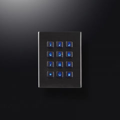 12 Keys 3x4 Desktop Industrial Stainless Steel Metal Numeric Keypad Truck Security System Pinpad