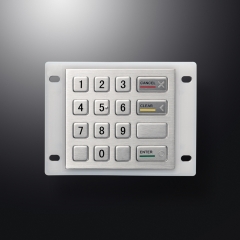 16 Keys Panel Mount Vandal Proof Rugged Metal Keypad With Waterproof Silicone Cover