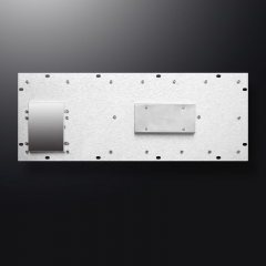 Teclado industrial del metal de la disposición española del soporte del panel de 89 llaves con el panel táctil y el contraluz