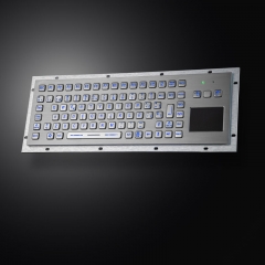 89 Keys Panel Mount Spainish Layout Industrial Metal Keyboard With Touchpad and Backlight