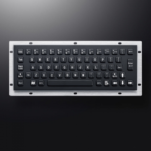 Teclado de metal Aço inoxidável Vândalo - Prova de montagem em painel Industrial Mini teclado Teclado metálico Teclas para PC