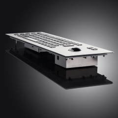 Customized IP65 Waterproof Stainless Steel Rugged Keyboard With Trackball Suit For CNC Machine Industry