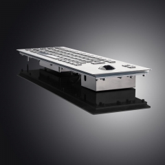 67 keys Panel Mount Industrial Keyboard With Trackball USB Stainless Steel Metal Rugged Keyboard For Self Service Kiosk