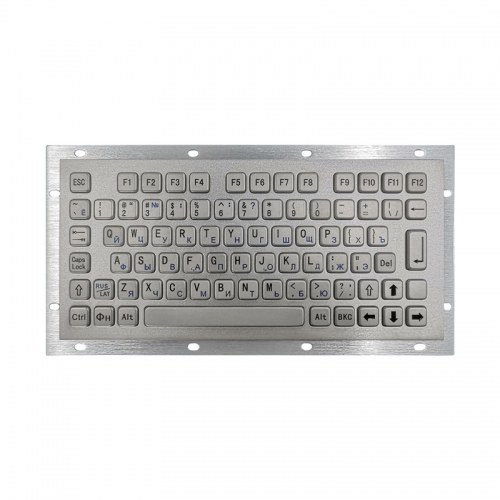 79 Keys Surface Sandblasting Process Rugged Waterproof Stainless Steel Compact Metal Industrial Keyboard