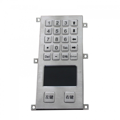 20 Keys Panel Mount Metal Keypad with Touchpad