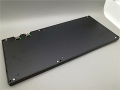 Customized Industrial Silicone Metal Keyboard, Black Desktop Industrial Control Keyboard, Equipment Console Keyboard