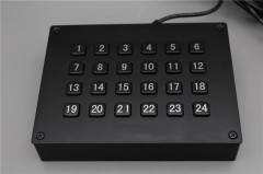 Customized 24 Keys Desktop Metal Industrial Numeric Keyboard For Machinery Equipment
