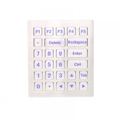 26 Keys Rugged Metal Keypad With Backlight For Industrial Control Equipment