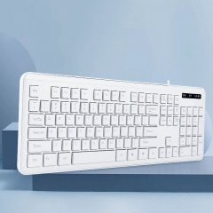 Teclado de ordenador con cable USB lavable IP68, resistente al agua, antibacteriano, a prueba de polvo, equipo médico dedicado a la industria