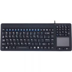 Medical Silicone Keyboard with Touchpad - Industrial IP68 Waterproof keyboard