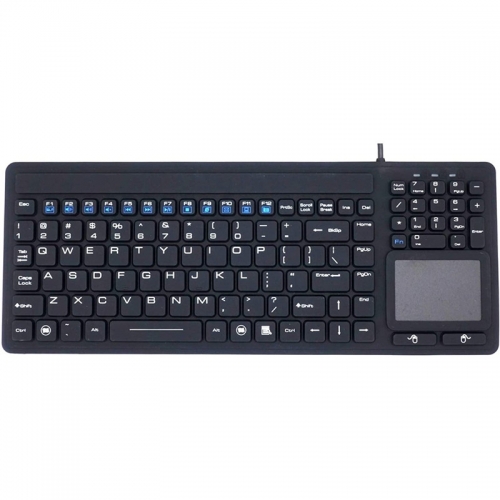 Medical Silicone Keyboard with Touchpad - Industrial IP68 Waterproof keyboard