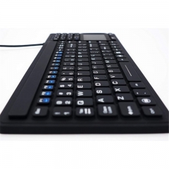 Teclado médico de silicona con panel táctil - Teclado industrial resistente al agua IP68