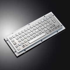IP67 Waterproof Rugged 65 Keys Panel Mount Stainless Steel Industrial Metal Keyboard