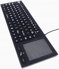 Waterproof Industrial Silicone Keyboard 2 in 1 Trackpad & Number keypad