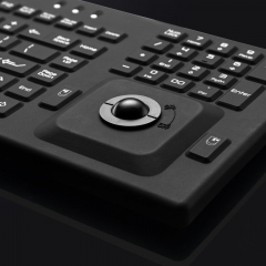 Teclados médicos impermeables del silicón del contraluz del teclado IP67 con el ratón integrado del Trackball