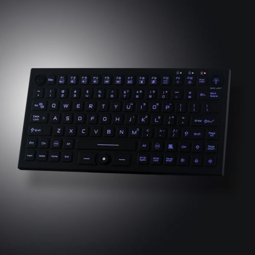 Teclado industrial compacto de silicona médica con puntero de mouse