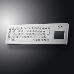 Compact Desktop Style Stainless Steel Keyboard with Integrated Touchpad
