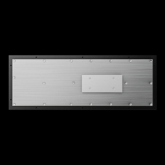 Teclado industrial del metal del soporte del panel frontal de 103 teclas con el teclado numérico en negro