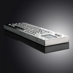 Compact Desktop Style Stainless Steel Keyboard with Integrated Touchpad