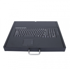 Heavy-Duty Steel Housing 1U KVM Rackmount Keyboard Drawer Wth Built-in Touchpad