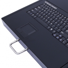 Heavy-Duty Steel Housing 1U KVM Rackmount Keyboard Drawer Wth Built-in Touchpad
