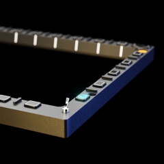 2021 neue Produkt Anpassen Edelstahl Desktop Metall Tastatur Mit Dual Joystick Controller