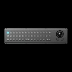 Mini teclado industrial de metal de 43 teclas con trackball de 25 mm