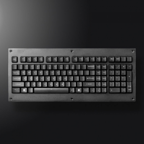 Davo 40 teclas painel traseiro montagem teclado numérico de aço inoxidável industrial metal teclado com luz de fundo