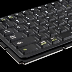 Panel Mount 81 keys IP67 Waterproof Medical Silicone Keyboard With Metal Base