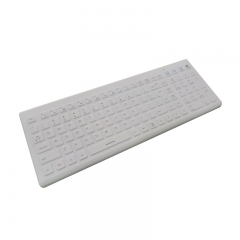 Teclado impermeable médico del silicón inalámbrico de 2,4 GHz para la sala de operaciones del hospital