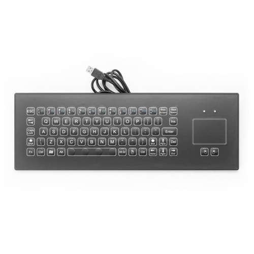 Teclado ultrafino de membrana ultrafino de grado médico de metal industrial impermeable IP67 con panel táctil