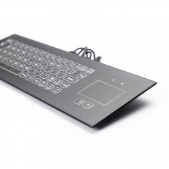 IP66 Waterproof Industrial Metal Medical Grade Ultra-thin Membrane Keyboard With Touchpad