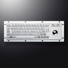 Painel à prova de vândalo IP65 à prova d' água USB com fio de aço inoxidável teclado de metal industrial com resina Trackball Mouse