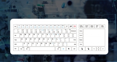 Wired Medical Glass Keyboard With Touchpad USB interface
