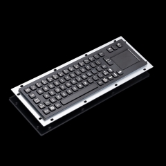 Teclado preto de quiosque industrial de aço inoxidável de metal de montagem de painel impermeável com touchpad integrado