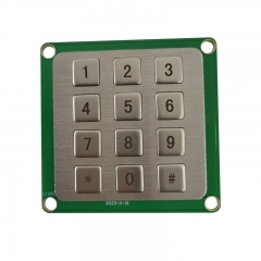 Clavier numérique rétroéclairé en acier inoxydable pour le contrôle d'accès, kiosque USB à matrice 3x4 12 clés