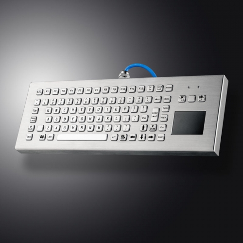 Teclado de Metal de escritorio con panel táctil integrado Industrial de acero inoxidable resistente para minas de carbón y equipos petroquímicos