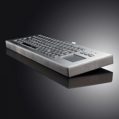 Teclado de Metal de escritorio con panel táctil integrado Industrial de acero inoxidable resistente para minas de carbón y equipos petroquímicos