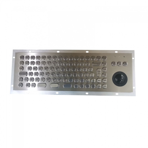 DAVO LIN máquina de automatización de quiosco impermeable a prueba de vandalismo panel montaje con cable USB industrial teclado de metal con ratón de bola de seguimiento