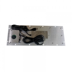 DAVO LIN máquina de automatización de quiosco impermeable a prueba de vandalismo panel montaje con cable USB industrial teclado de metal con ratón de bola de seguimiento