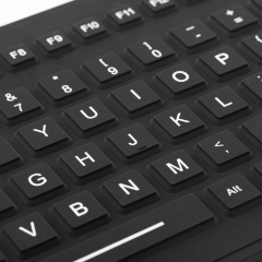 IP68 Waterproof Silicone Keyboard with Touchpad and Numeric Keypad