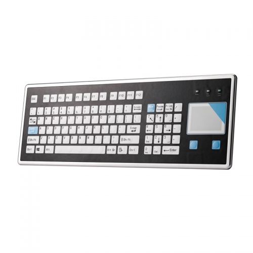 Foil Covered Keyboards, Compact Panel Mounted Membrane Keyboard With Robust Short-Travel Keys, Touchpad