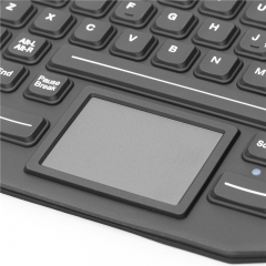 89 Keys IP66 Dynamic Sealed and Ruggedized Silicone Rubber Keyboard with Tough Touchpad